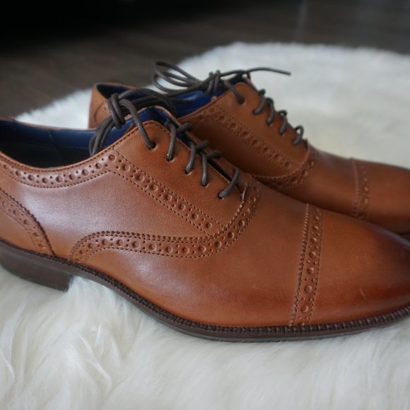 Cole Haan WAYNE CAP TOE OXFORD C30689 British Tan - Picture 2 of 6